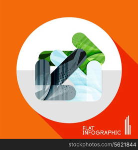 Modern geometric infographic in trendy flat style. Business abstract layout collection