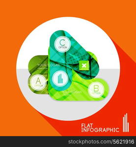 Modern geometric infographic in trendy flat style. Business abstract layout collection