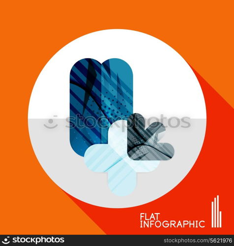 Modern geometric infographic in trendy flat style. Business abstract layout collection