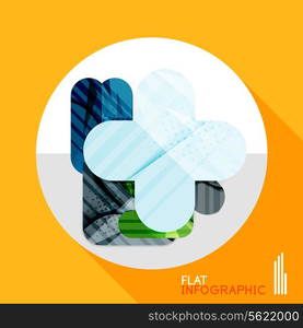 Modern geometric infographic in trendy flat style. Business abstract layout collection