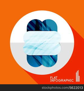 Modern geometric infographic in trendy flat style. Business abstract layout collection