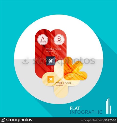 Modern geometric infographic in trendy flat style. Business abstract layout collection
