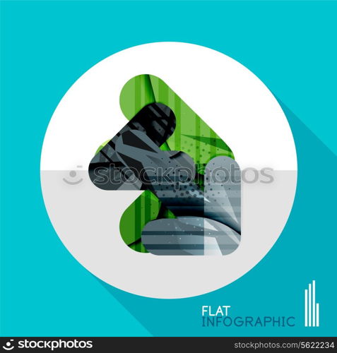 Modern geometric infographic in trendy flat style. Business abstract layout collection