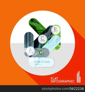 Modern geometric infographic in trendy flat style. Business abstract layout collection