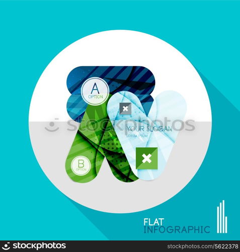 Modern geometric infographic in trendy flat style. Business abstract layout collection