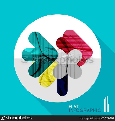 Modern geometric infographic in trendy flat style. Business abstract layout collection