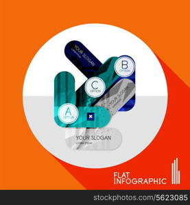 Modern geometric infographic in trendy flat style. Business abstract layout collection