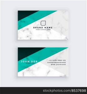 modern geometric marble business card