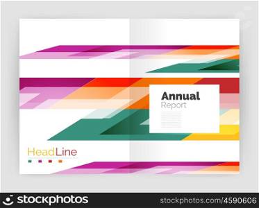 Modern geometric templates. Business flyer brochure or annual report covers. Modern geometric templates. Business flyer brochure or annual report covers. Vector illustration