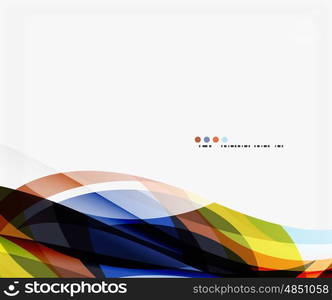 Modern geometric wavy shapes on light. Vector template background for workflow layout, diagram, number options or web design