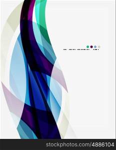 Modern geometric wavy shapes on light. Vector template background for workflow layout, diagram, number options or web design