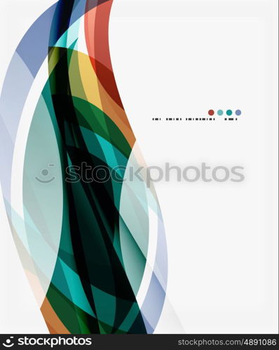 Modern geometric wavy shapes on light. Vector template background for workflow layout, diagram, number options or web design