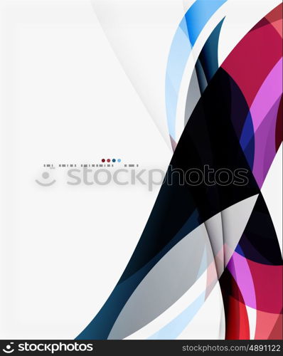 Modern geometric wavy shapes on light. Vector template background for workflow layout, diagram, number options or web design