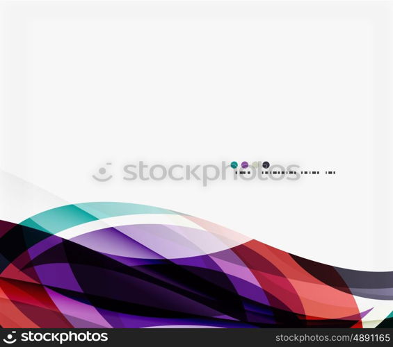 Modern geometric wavy shapes on light. Vector template background for workflow layout, diagram, number options or web design