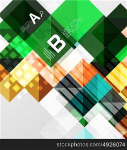 Modern geometrical abstract background, squares. Modern geometrical abstract background, squares with infographics sample text