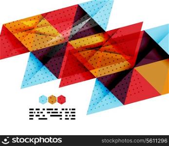 Modern geometrical abstract template on white. Business transparent shapes with copy space
