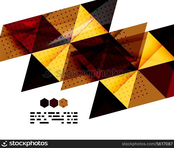 Modern geometrical abstract template on white. Business transparent shapes with copy space