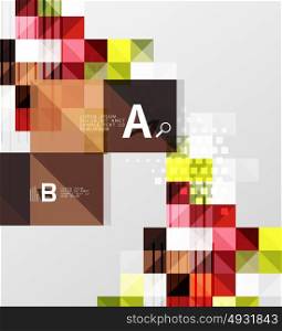 Modern geometrical square banner, minimalistic abstract background. Modern geometrical square banner, minimalistic abstract background with sample letter option infographics