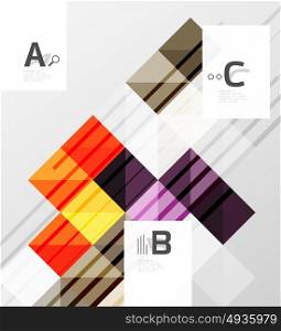 Modern geometrical square banner, minimalistic abstract background. Modern geometrical square banner, minimalistic abstract background with sample letter option infographics
