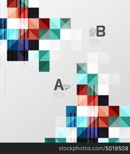 Modern geometrical square banner, minimalistic abstract background. Modern geometrical square banner, minimalistic abstract background with sample letter option infographics