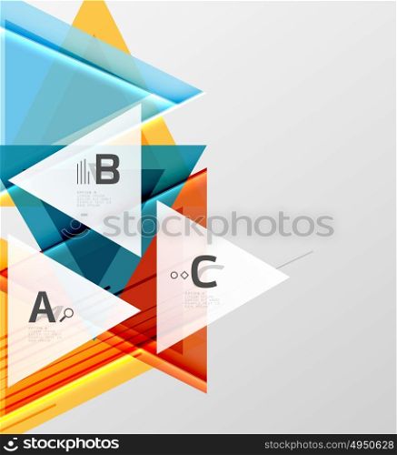 Modern geometrical triangle abstract background. Modern geometrical triangle abstract background with sample text