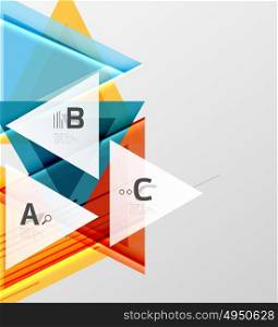 Modern geometrical triangle abstract background. Modern geometrical triangle abstract background with sample text