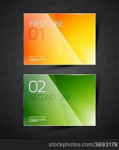 Modern glass geometrical design template. Can be used as infographics, numbered banners, background template, block schemes