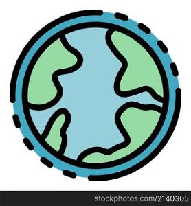 Modern global interface icon. Outline Modern global interface vector icon color flat isolated. Modern global interface icon color outline vector