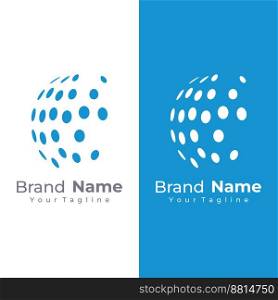 Modern globe or globe or global logo vector design.World logo with abstract shapes, lines and circles.Logos for technology, companies and businesses.