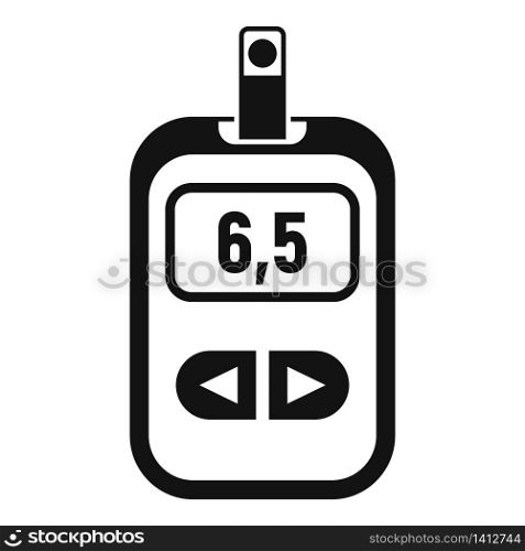 Modern glucometer icon. Simple illustration of modern glucometer vector icon for web design isolated on white background. Modern glucometer icon, simple style