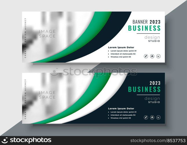 modern green business banner design