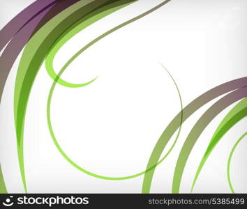 Modern green eco swirl abstraction