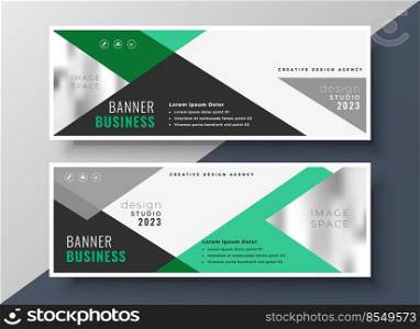 modern green presentation abstract business banner