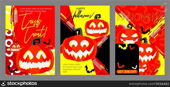 Modern Halloween design for poster templates. Annual report, presentations, leaflet, book, sale poster, flyer, brochure, cover design. Corporate advertising graphic design.