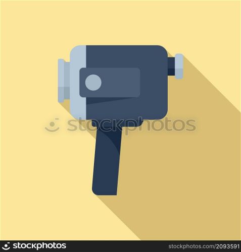 Modern handle camcorder icon flat vector. Movie camera. Video camcorder. Modern handle camcorder icon flat vector. Movie camera