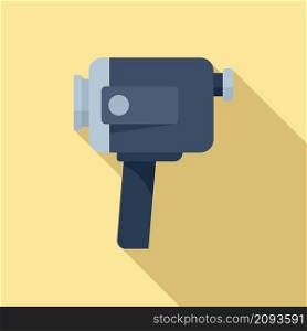 Modern handle camcorder icon flat vector. Movie camera. Video camcorder. Modern handle camcorder icon flat vector. Movie camera