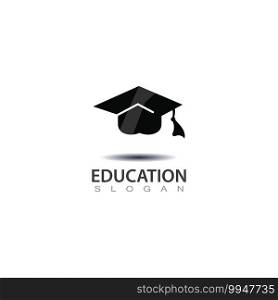 Modern hat graduation for education logo, abstract education design