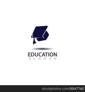 Modern hat graduation for education logo, abstract education design