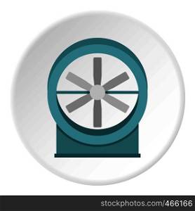 Modern heater icon in flat circle isolated on white vector illustration for web. Modern heater icon circle