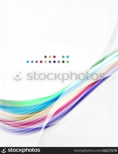 Modern hi-tech glossy glass wave, vector background