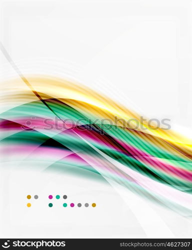 Modern hi-tech glossy glass wave, vector background