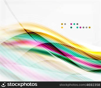 Modern hi-tech glossy glass wave, vector background