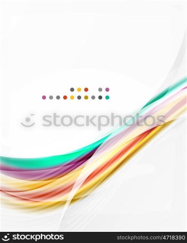 Modern hi-tech glossy glass wave, vector background