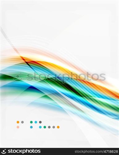 Modern hi-tech glossy glass wave, vector background