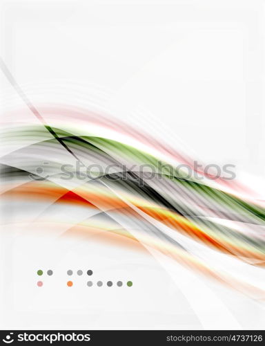 Modern hi-tech glossy glass wave, vector background