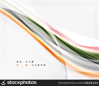 Modern hi-tech glossy glass wave, vector background