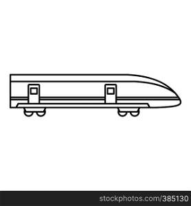 Modern high speed train icon. Outline illustration of high speed train vector icon for web design. Modern high speed train icon, outline style