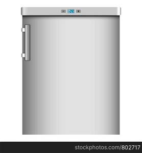 Modern home refrigerator icon. Realistic illustration of modern home refrigerator vector icon for web design isolated on white background. Modern home refrigerator icon, realistic style