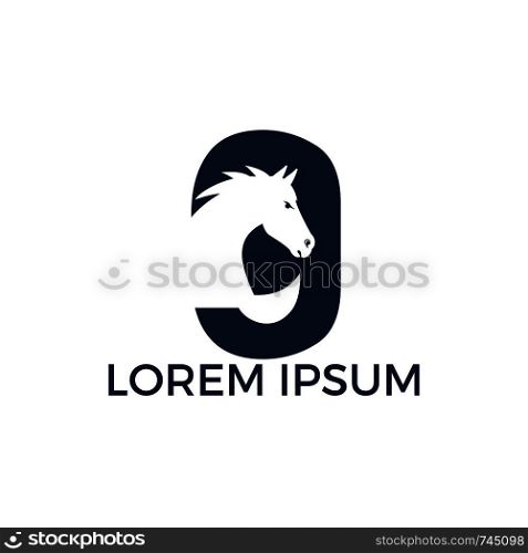 Modern horse and letter G logo design. Creative alphabet G and horse vector logo design template.