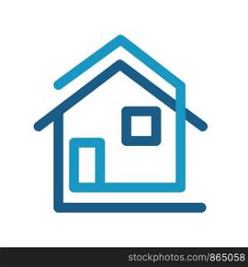 Modern house flat logo icon creative design, stock vector illustration